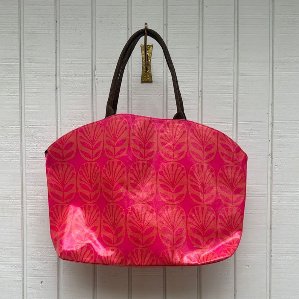 Pink Patterned Tote Bag